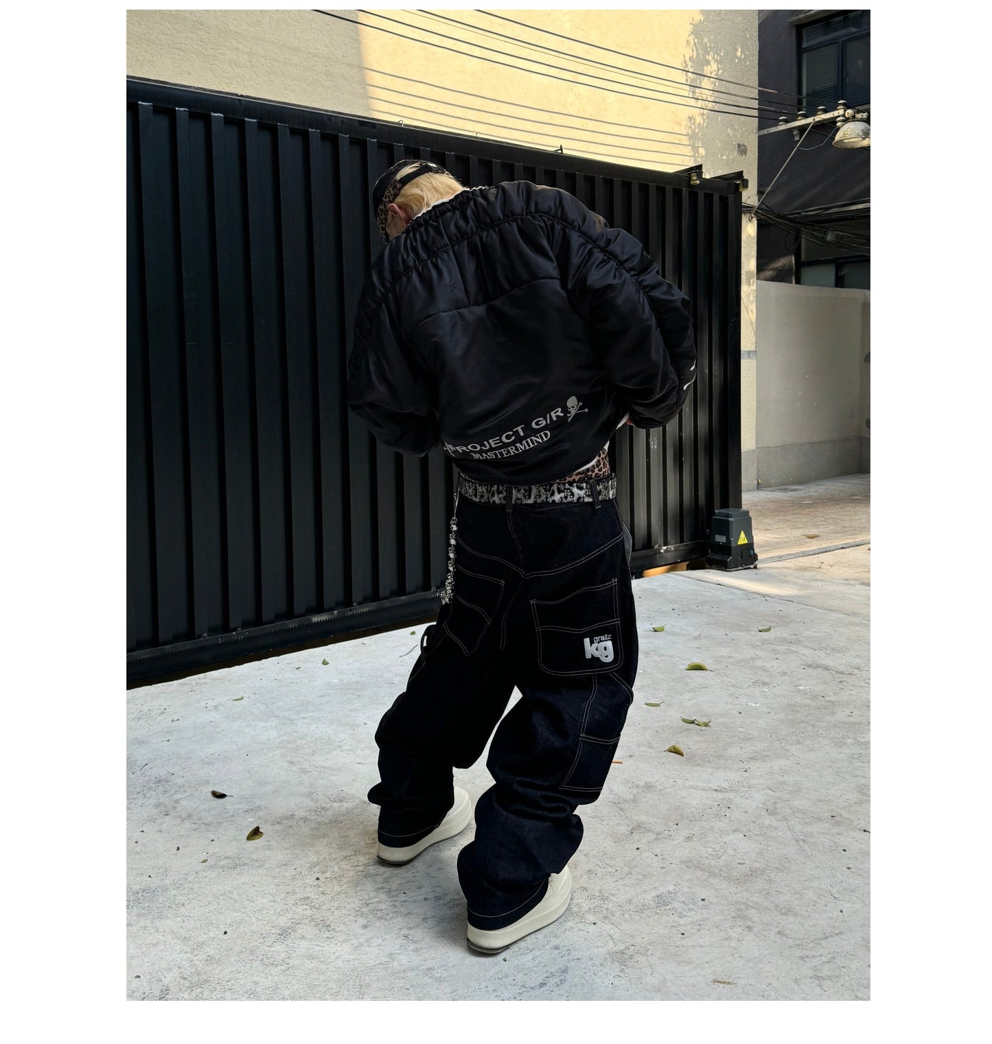 Graliz LEARL Project (G/R) Mastermind Skull Puffer - Collarless Cropped Jacket 