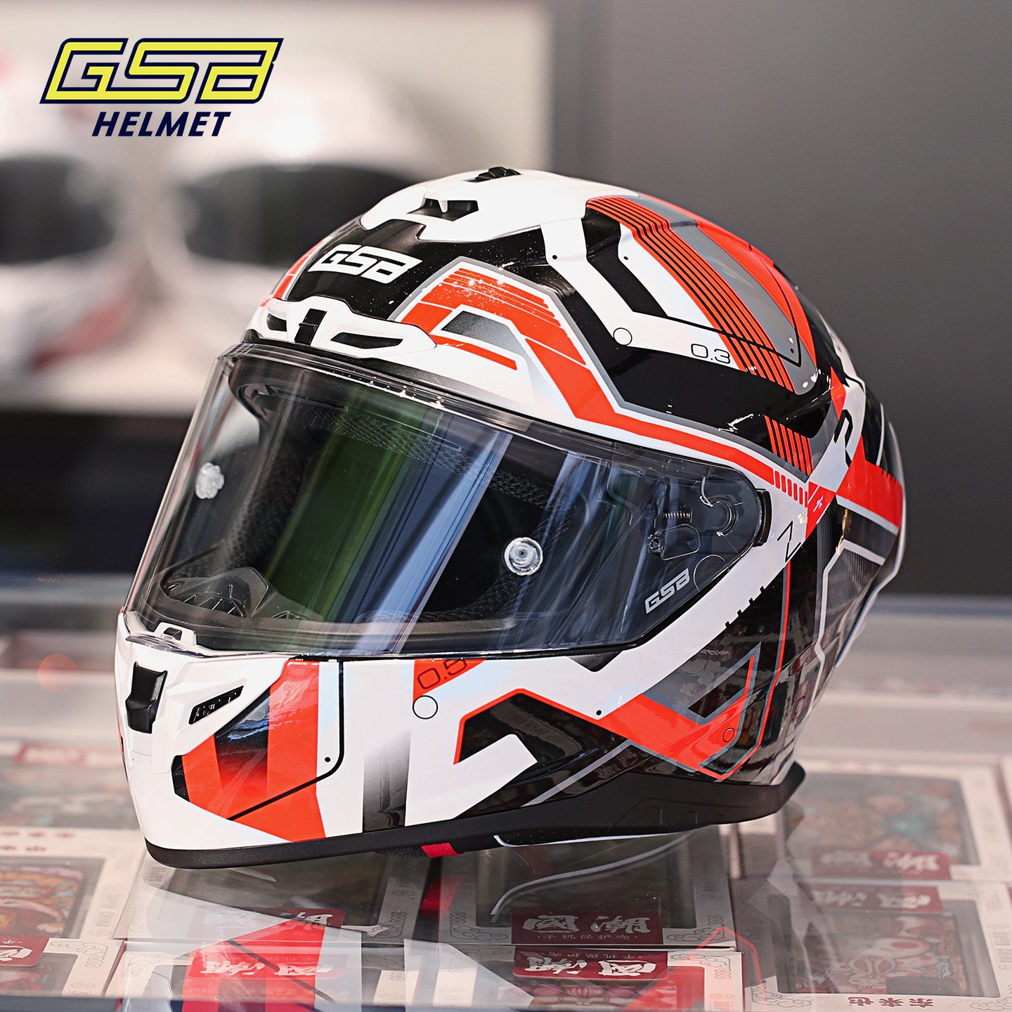 GSB G-361 Full Face Motorcycle Helmet - Urban Racing Aerodynamic Shell -  donclickin