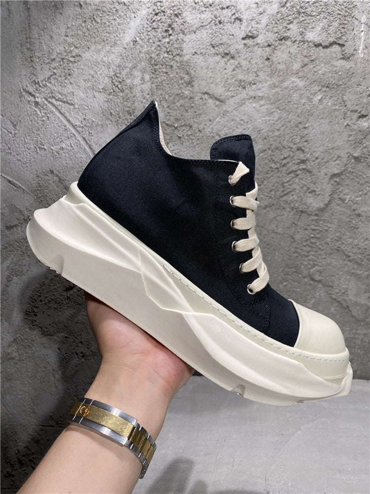 RO Abstract Low Sneaks - Double-Layer Rick Owen TPU Platform Nylon Canvas