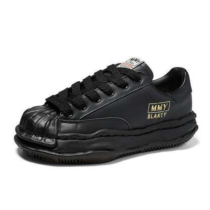 Revised Maison Mihara Yasuhiro Wavy Dissolved Sole Sneakers - MMY Canvas White