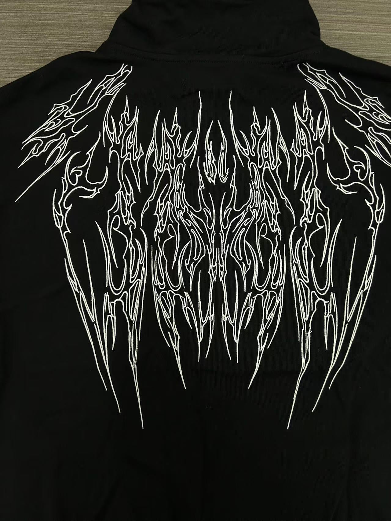 Breathedivinity Heavyweight Embroidered Track Jacket - Stand Collar