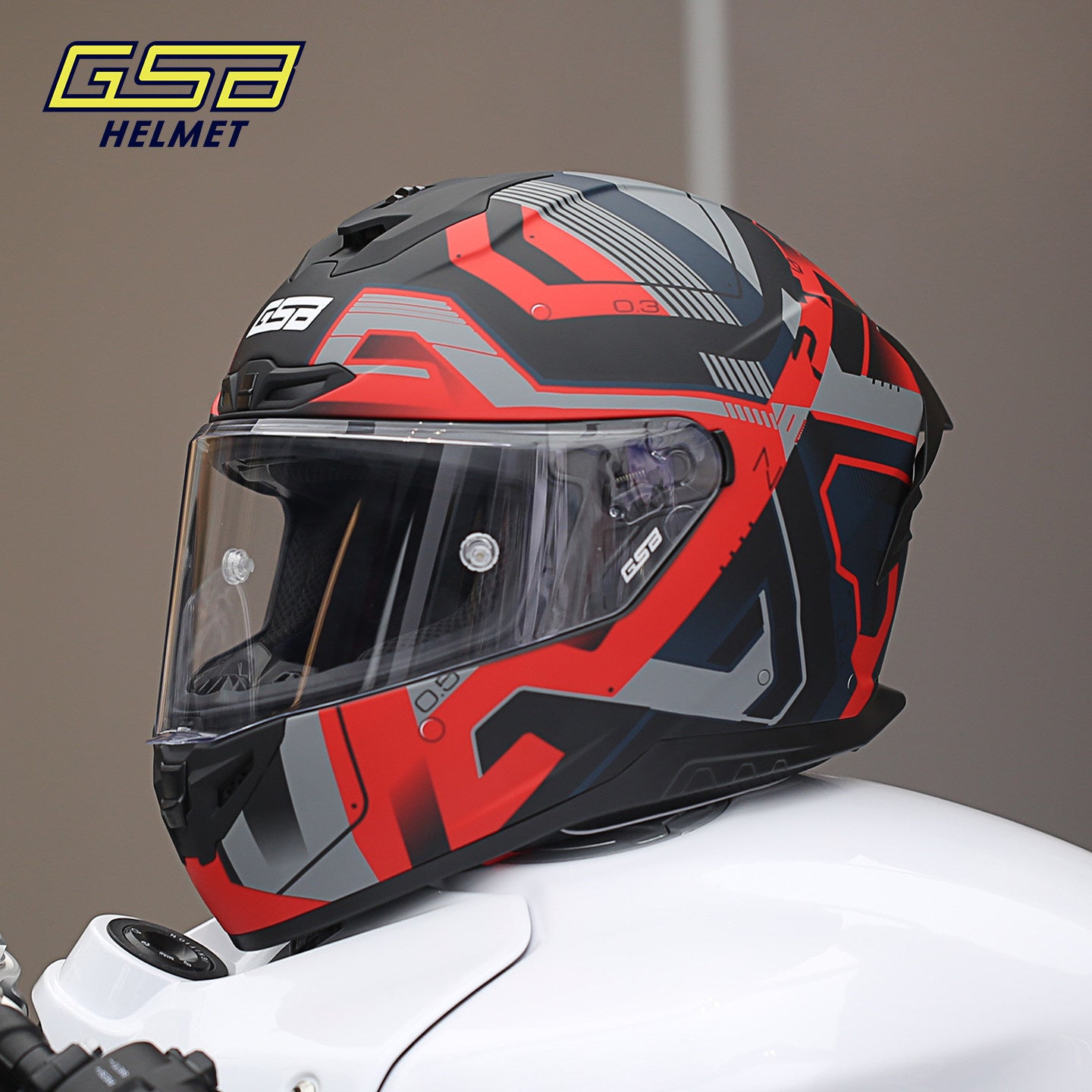 GSB G-361 Full Face Motorcycle Helmet - Urban Racing Aerodynamic Shell -  donclickin