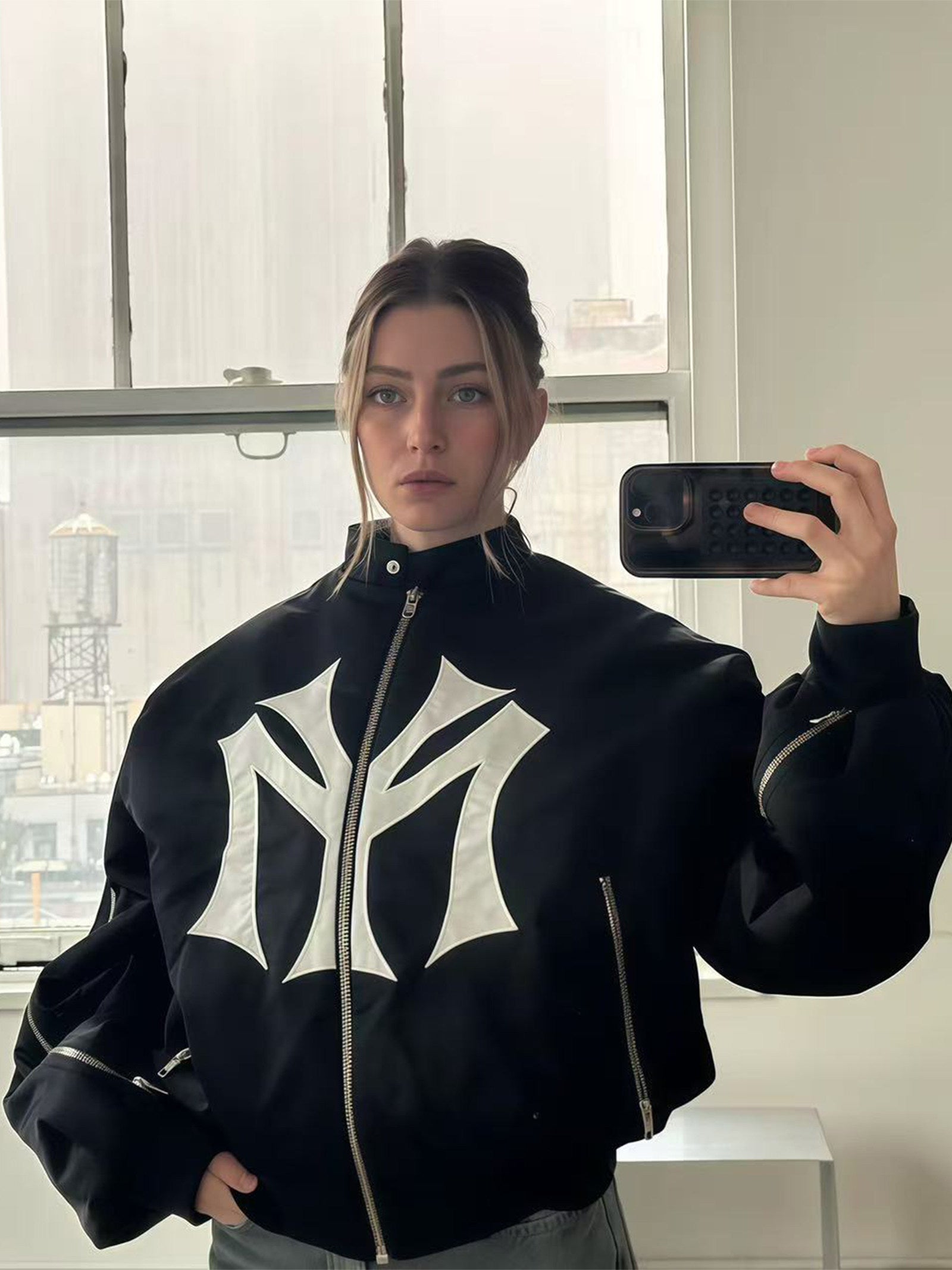 Mowalola Runway Zip-Up MY City Jacket - MA-1 Bomber (Playboi Carti & Timothée)