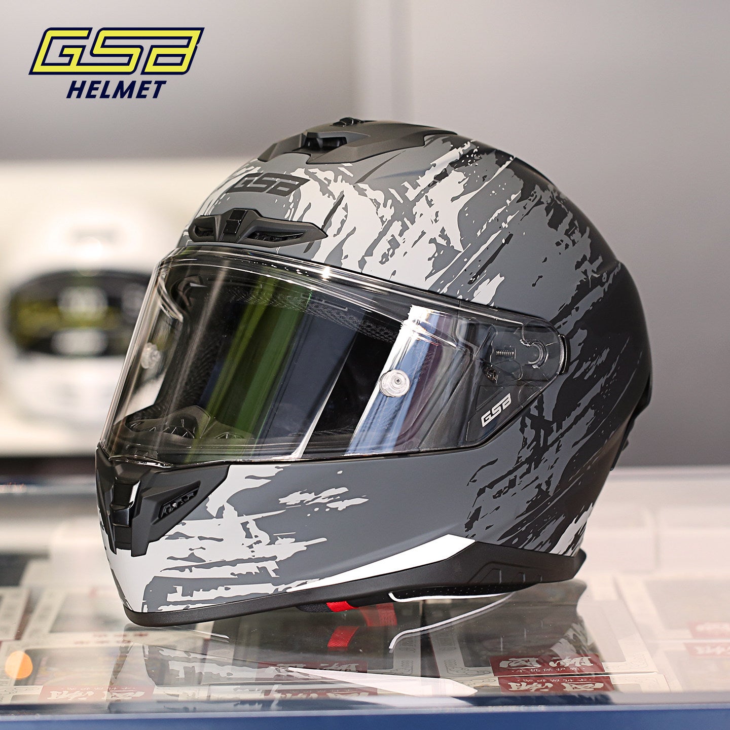 GSB G-361 Full Face Motorcycle Helmet - Urban Racing Aerodynamic Shell -  donclickin