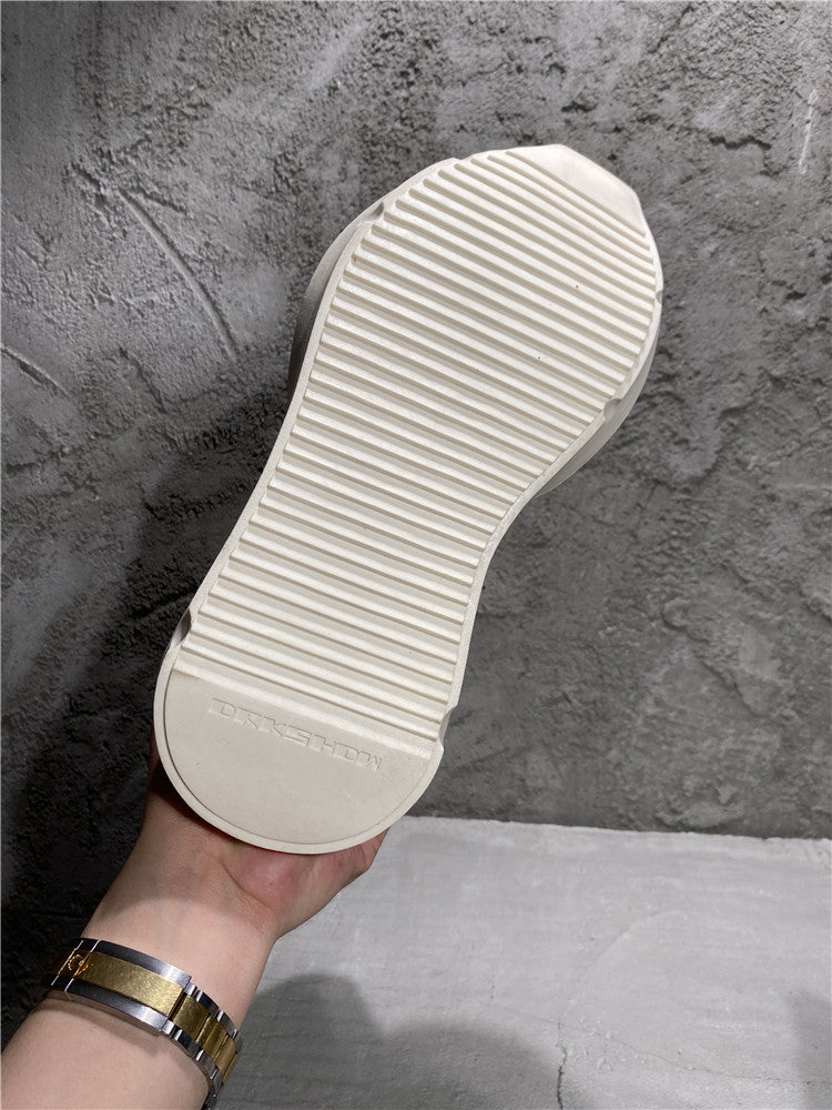 RO Abstract Low Sneaks - Double-Layer Rick Owen TPU Platform Nylon Canvas