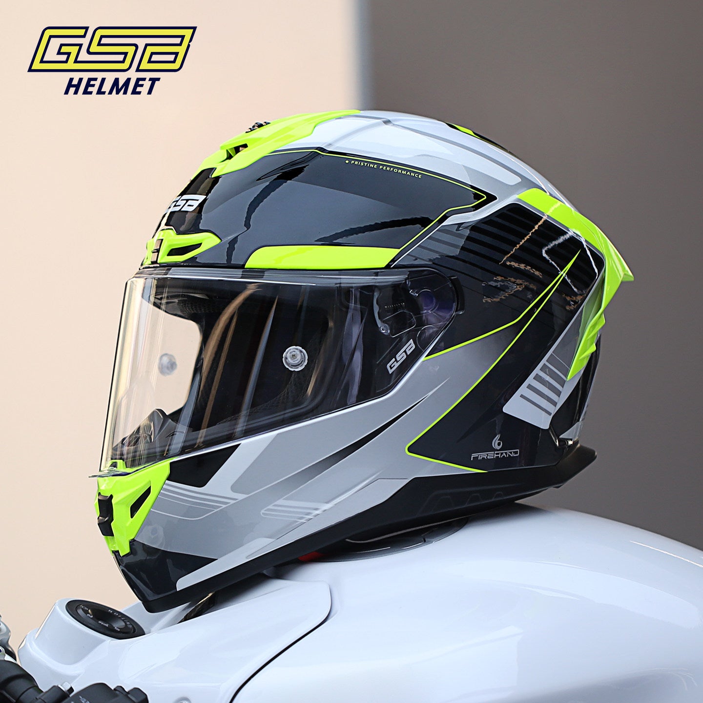 GSB G-361 Full Face Motorcycle Helmet - Urban Racing Aerodynamic Shell -  donclickin