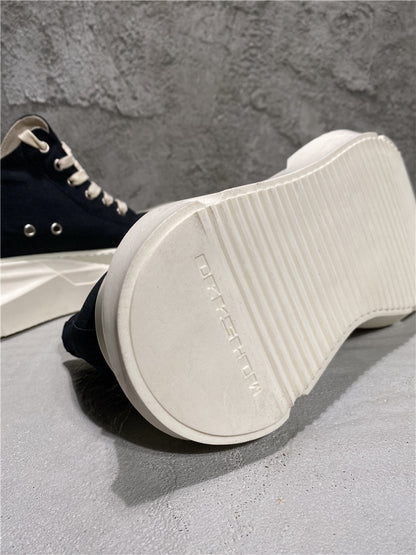 RO Abstract Low Sneaks - Double-Layer Rick Owen TPU Platform Nylon Canvas