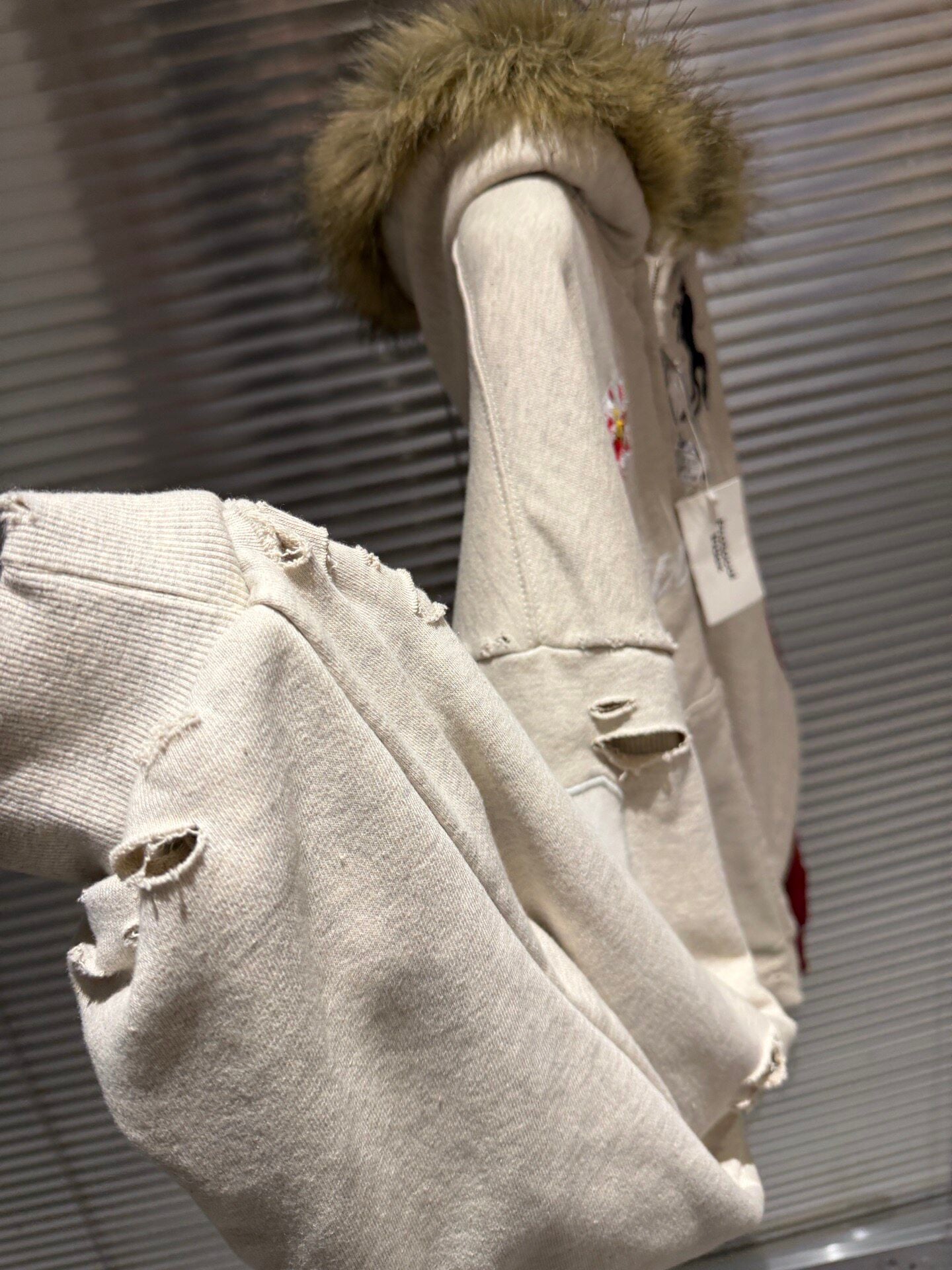 Revised Protocol Index Hoodie - Vintage Washed Distressed Warhorse Jacket 