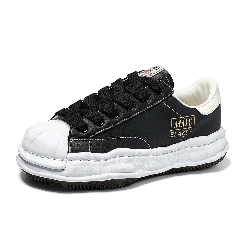 Revised Maison Mihara Yasuhiro Wavy Dissolved Sole Sneakers - MMY Canvas White