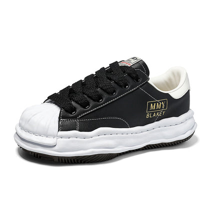 Revised Maison Mihara Yasuhiro Wavy Dissolved Sole Sneakers - MMY Canvas White