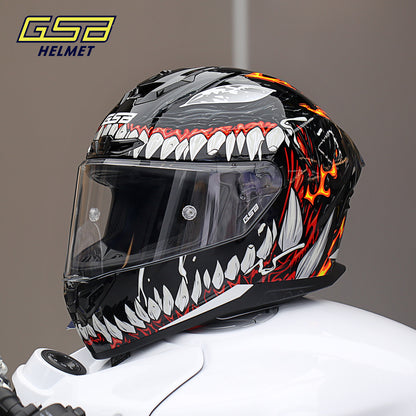 GSB G-361 Full Face Motorcycle Helmet - Urban Racing Aerodynamic Shell -  donclickin