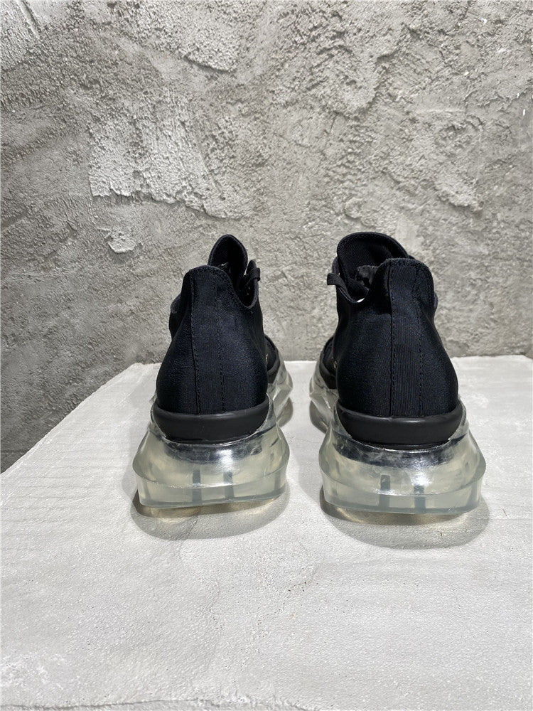 RO Abstract Low Sneaks - Double-Layer Rick Owen TPU Platform Nylon Canvas