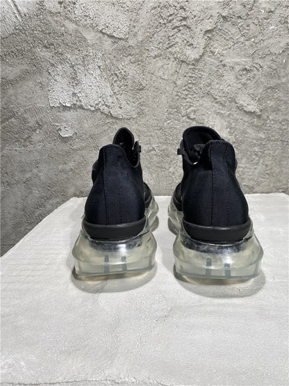 RO Abstract Low Sneaks - Double-Layer Rick Owen TPU Platform Nylon Canvas