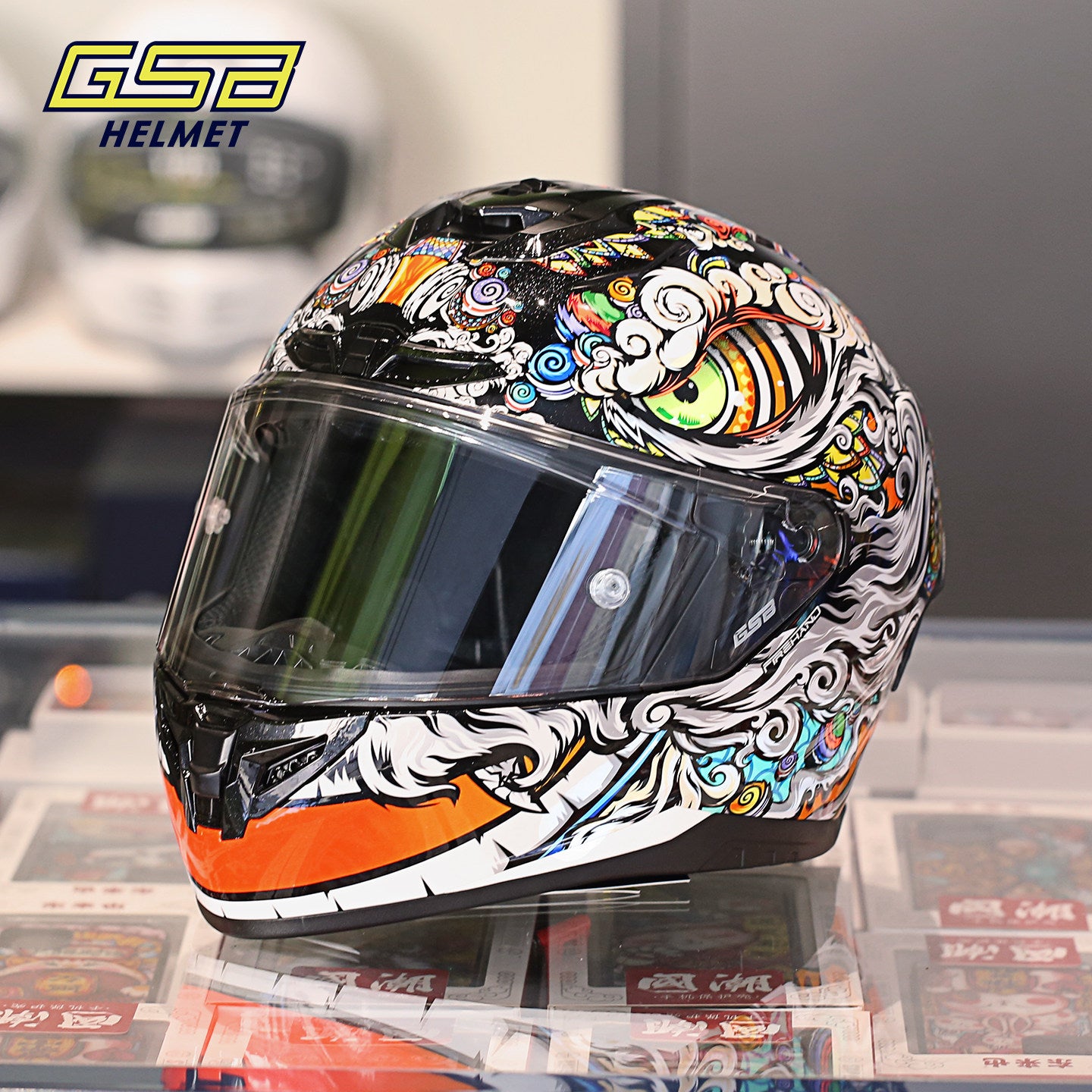 GSB G-361 Full Face Motorcycle Helmet - Urban Racing Aerodynamic Shell -  donclickin