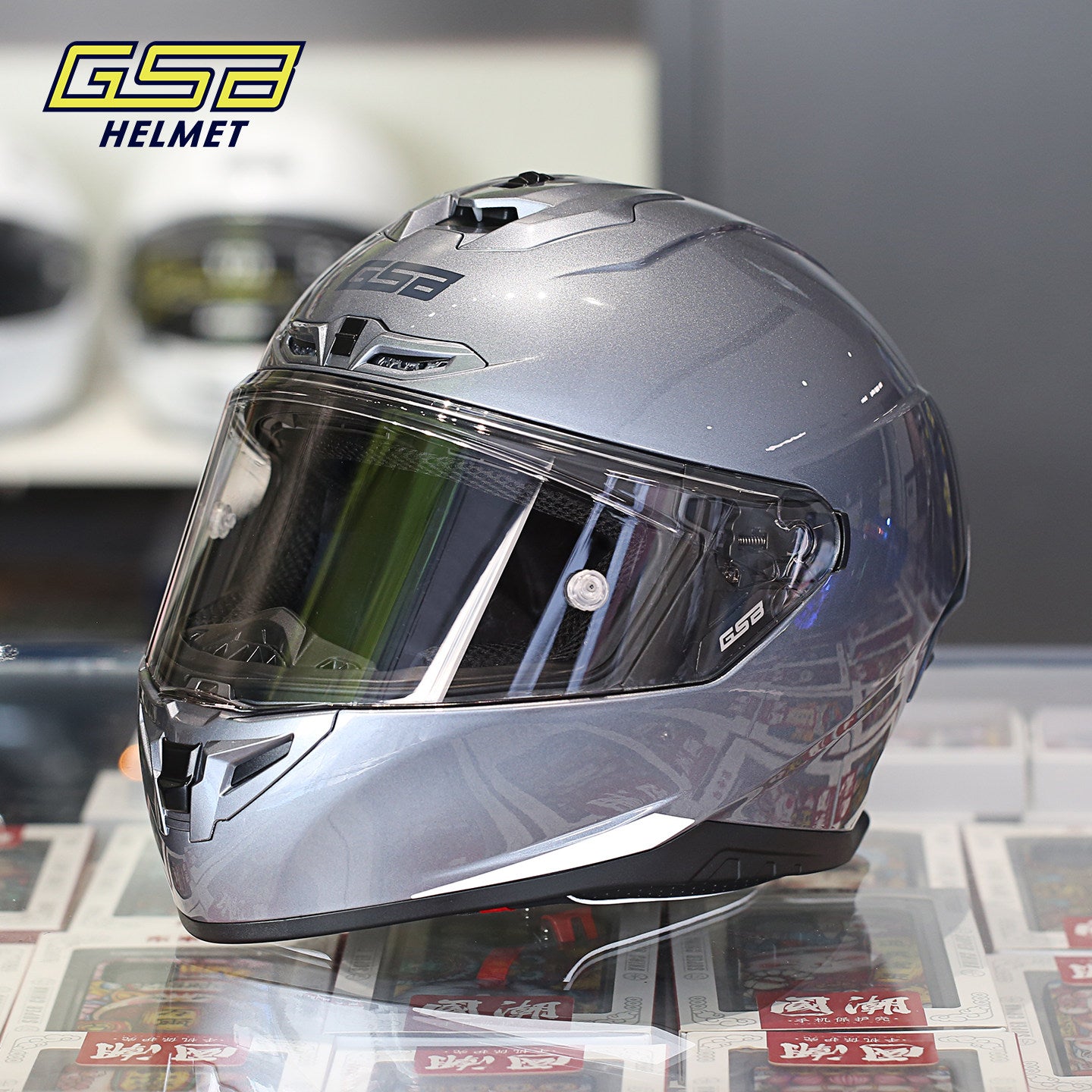 GSB G-361 Full Face Motorcycle Helmet - Urban Racing Aerodynamic Shell -  donclickin