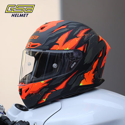 GSB G-361 Full Face Motorcycle Helmet - Urban Racing Aerodynamic Shell -  donclickin