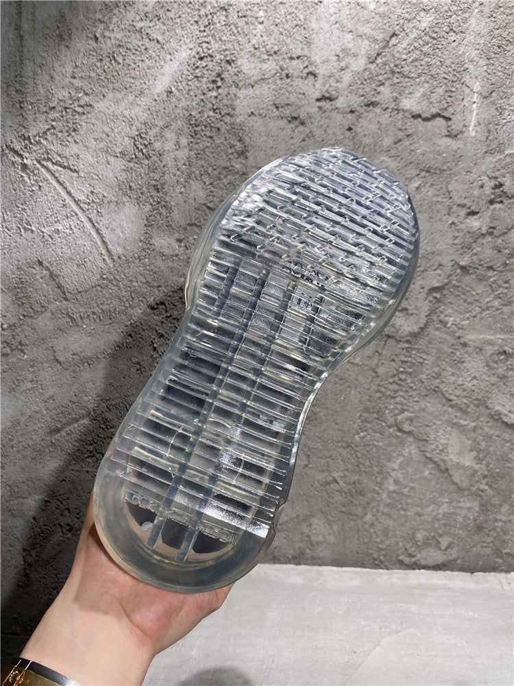 RO Abstract Low Sneaks - Double-Layer Rick Owen TPU Platform Nylon Canvas