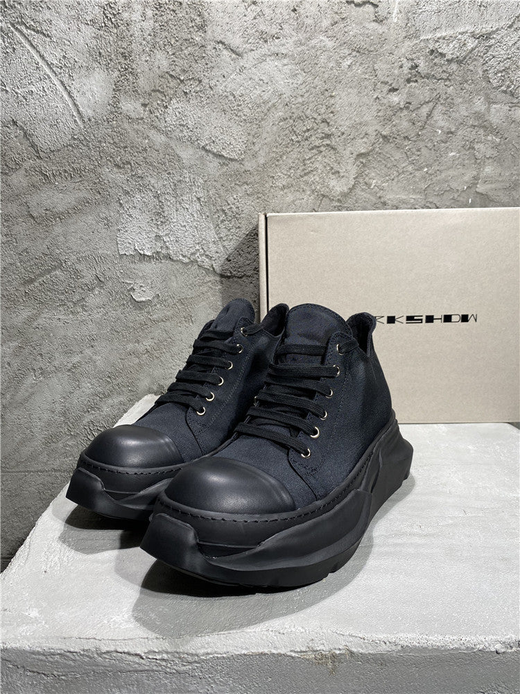 RO Abstract Low Sneaks - Double-Layer Rick Owen TPU Platform Nylon Canvas