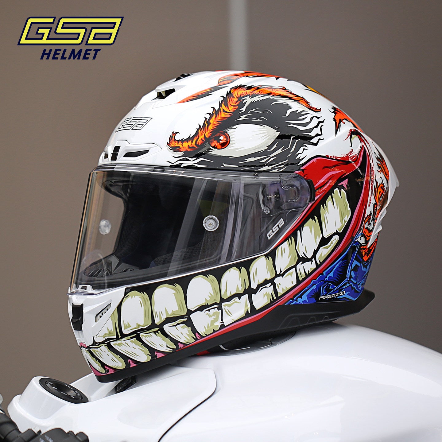 GSB G-361 Full Face Motorcycle Helmet - Urban Racing Aerodynamic Shell -  donclickin
