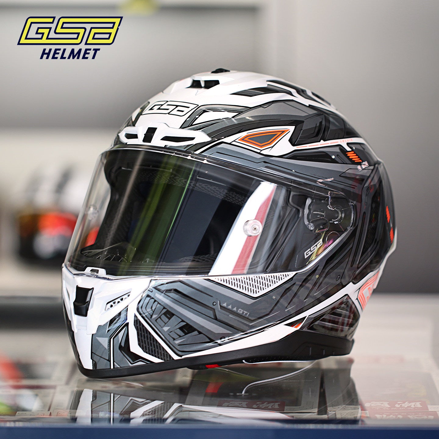 GSB G-361 Full Face Motorcycle Helmet - Urban Racing Aerodynamic Shell -  donclickin
