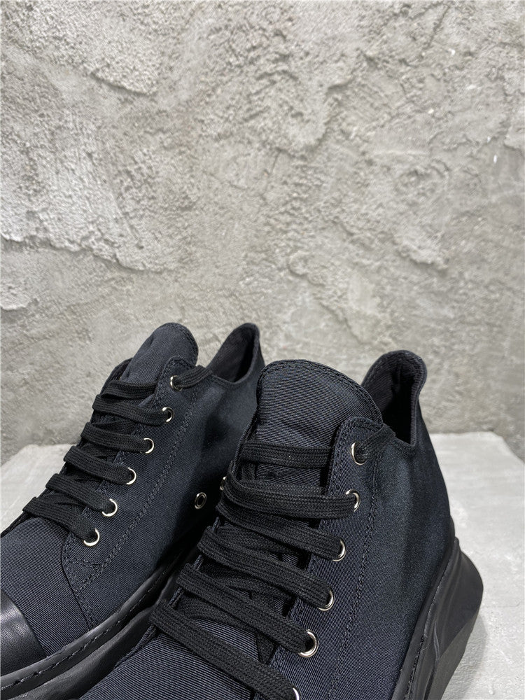 RO Abstract Low Sneaks - Double-Layer Rick Owen TPU Platform Nylon Canvas