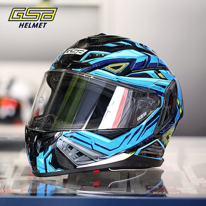 GSB G-361 Full Face Motorcycle Helmet - Urban Racing Aerodynamic Shell -  donclickin