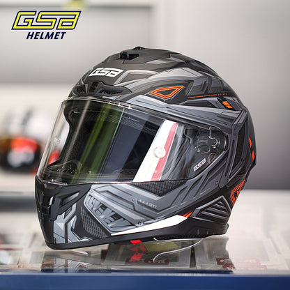 GSB G-361 Full Face Motorcycle Helmet - Urban Racing Aerodynamic Shell -  donclickin