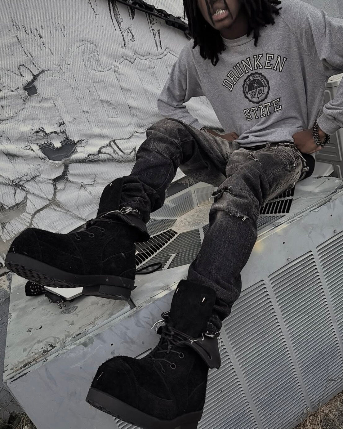 BAZO_1199 Bunny Boots - UDG Distressed Suede & Top-Grain Leather 