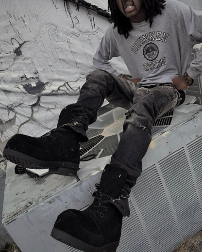 BAZO_1199 Bunny Boots - UDG Distressed Suede & Top-Grain Leather 