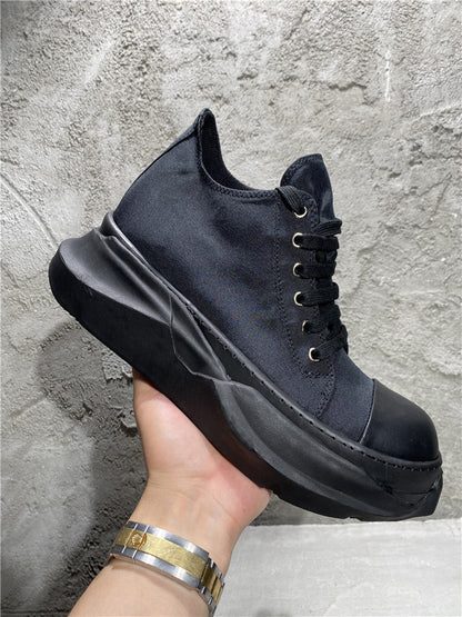 RO Abstract Low Sneaks - Double-Layer Rick Owen TPU Platform Nylon Canvas