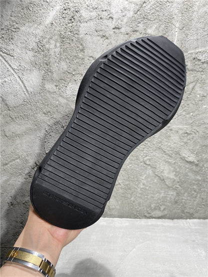 RO Abstract Low Sneaks - Double-Layer Rick Owen TPU Platform Nylon Canvas