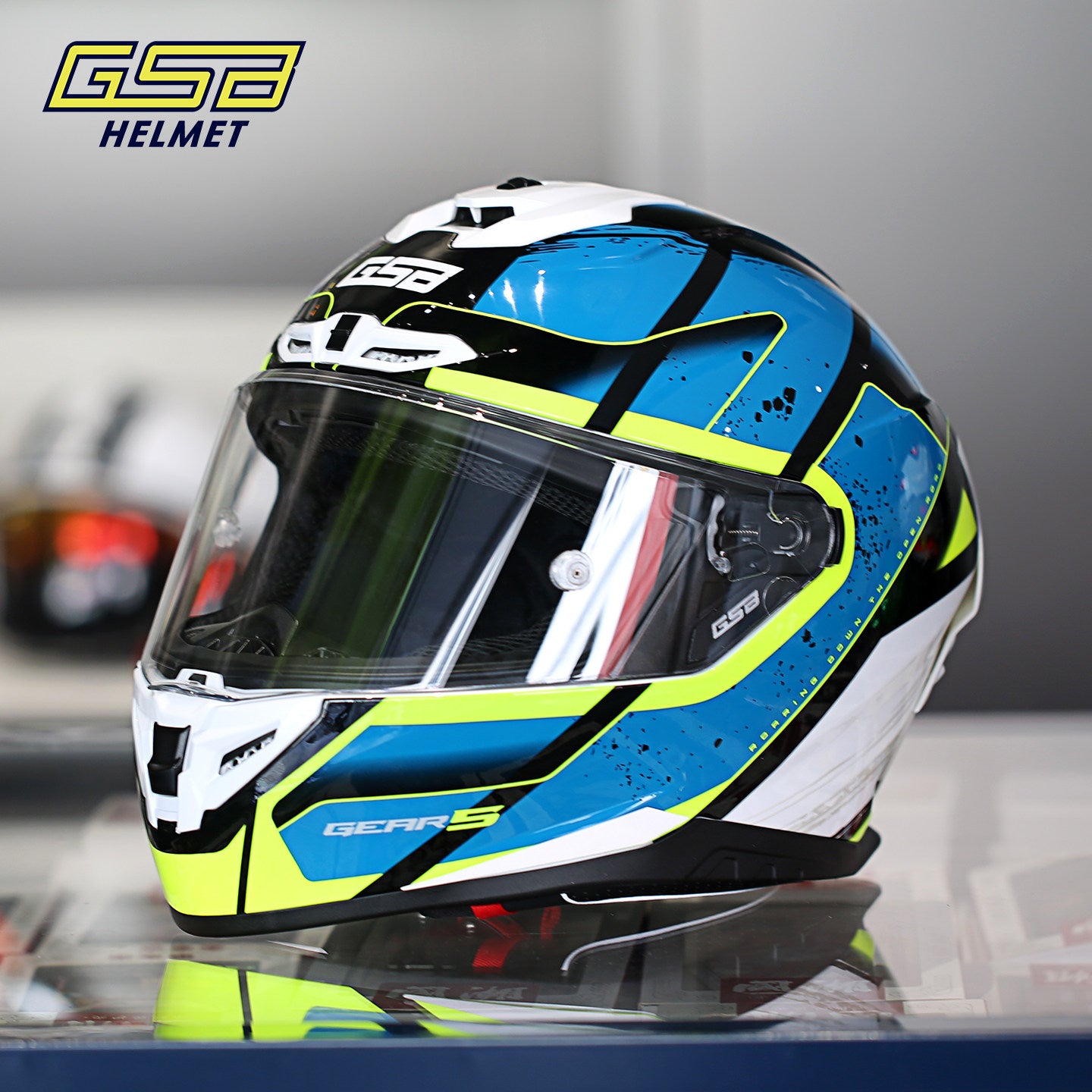 GSB G-361 Full Face Motorcycle Helmet - Urban Racing Aerodynamic Shell -  donclickin