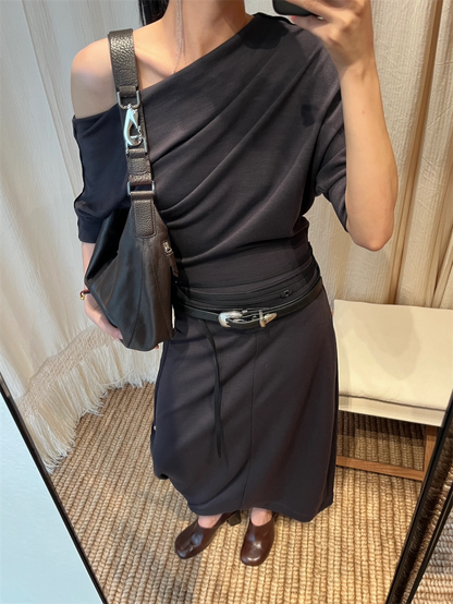 Artisanal Quiver Clip Bag - Lemaire Leather & Suede Crossbody Bucket 