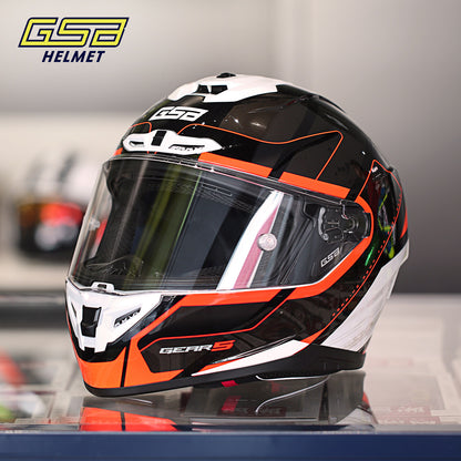 GSB G-361 Full Face Motorcycle Helmet - Urban Racing Aerodynamic Shell -  donclickin
