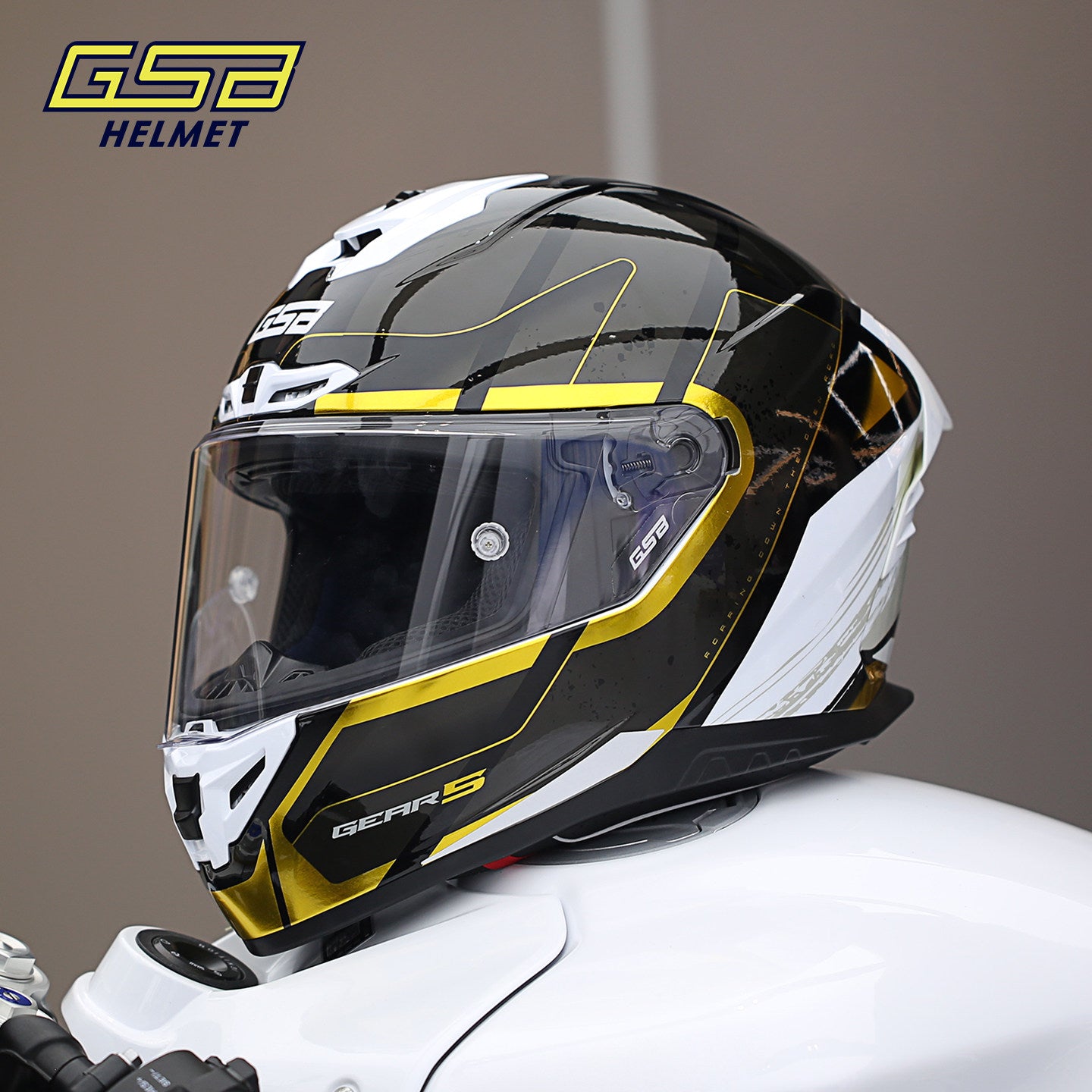GSB G-361 Full Face Motorcycle Helmet - Urban Racing Aerodynamic Shell -  donclickin
