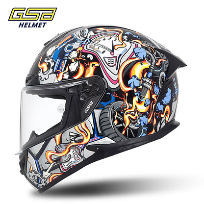 GSB G-361 Full Face Motorcycle Helmet - Urban Racing Aerodynamic Shell -  donclickin