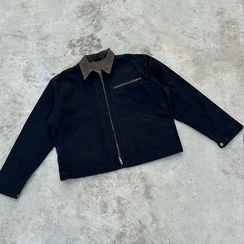 J97 Detroit Jacket - Vintage Canvas J22 Cleanfit Cotton Coat -  Size avaliable S ~ XL / J97 Washed Black BLK