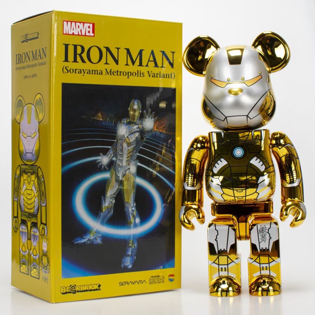 BEARBRICK 400% Block Bear - Art Toy Collectible Figure | Donclickin  Gold Iron Man 400% / Dm for Other Style / Restock