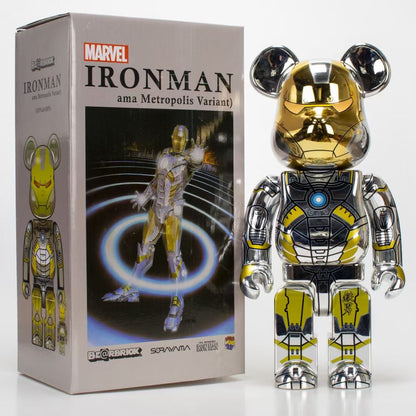 BEARBRICK 400% Block Bear - Art Toy Collectible Figure | Donclickin  Silver Iron Man 400% / Dm for Other Style / Restoc