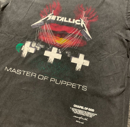 Remake Limited Metallica Master Of Pupperts - Custom Dyed Circular Knit T-Shirts