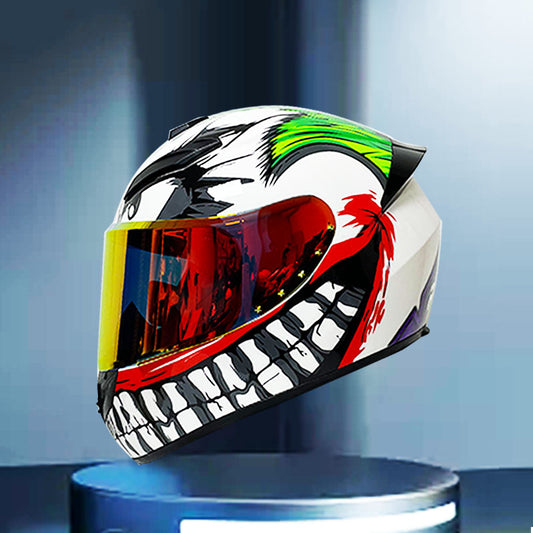 Joker / 3C DOT Full Face Dual Visors Unisex /Bluetooth Motorcycle Helmet - Donclickin