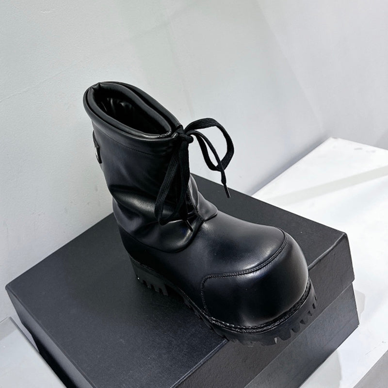 Parisian Snow Boots Ski Waterproof Anti-Slip Big Head Short Boots