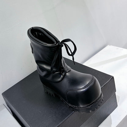 Parisian Snow Boots Ski Waterproof Anti-Slip Big Head Short Boots