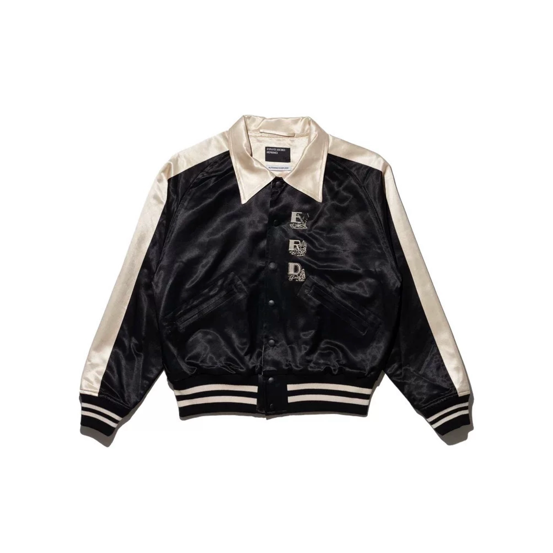 ERD AW24 ’Opium Den’ Varsity Jacket - Silk Court Embroidery Baseball Coat
