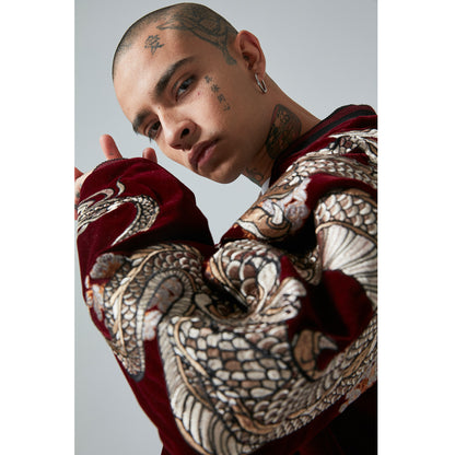 24SS NewYear Dragon Embroidered Heavyweight Dragon Streetwear/ Baseball Jacket - Order with colors