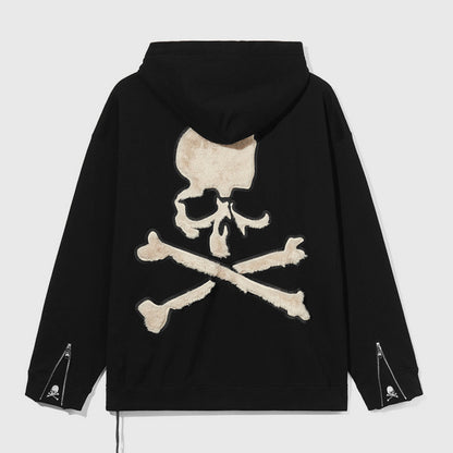 Mastermind Dark Skull Rabbit Fur Embroidery Faux Fur Heavyweight MMJ Hoodie