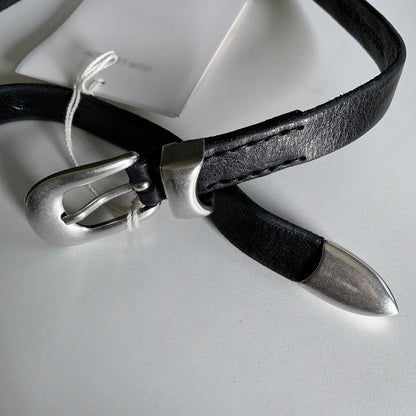 Our Legacy Vintage Commute Belt Calfskin Leather Metal Buckle