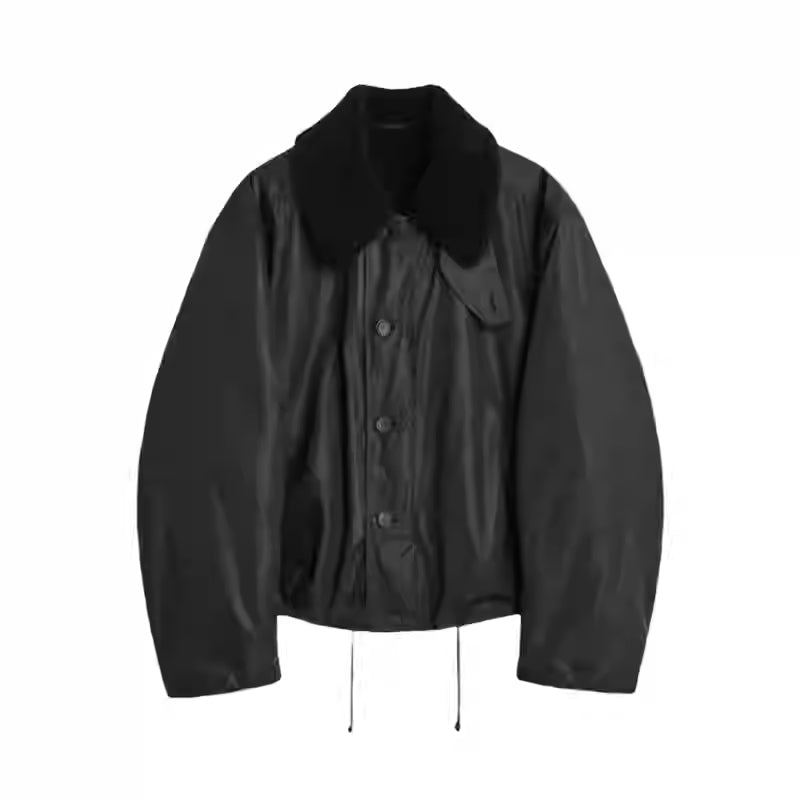 Our Legacy Plush Short Jacket Outerwear Faux Fur Collared Thickened