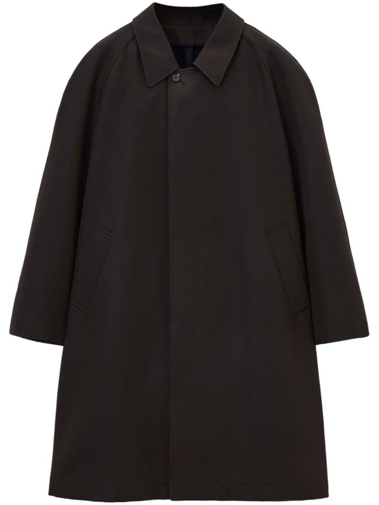 24FW Lemaire Wool Blend Coat – Heavyweight Raglan Long Trench - Coffee