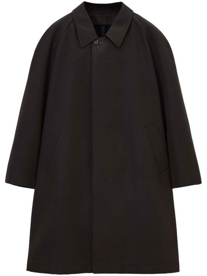 24FW Lemaire Wool Blend Coat – Heavyweight Raglan Long Trench - Coffee